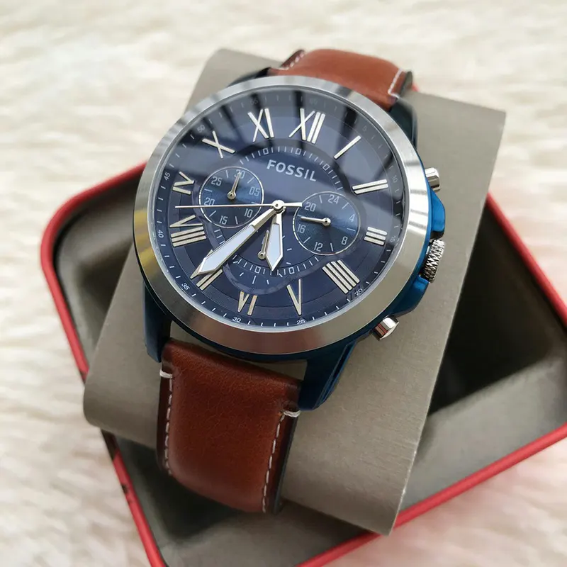 Fossil Grant Chronograph Blue Dial Men's Watch- FS5151